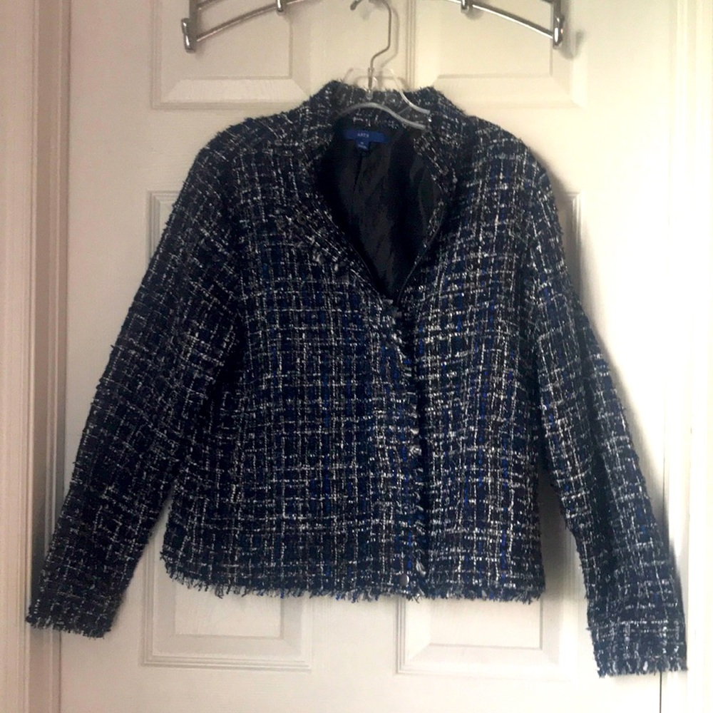 Crop Jacket by Apt. 9: with zipper and button closure